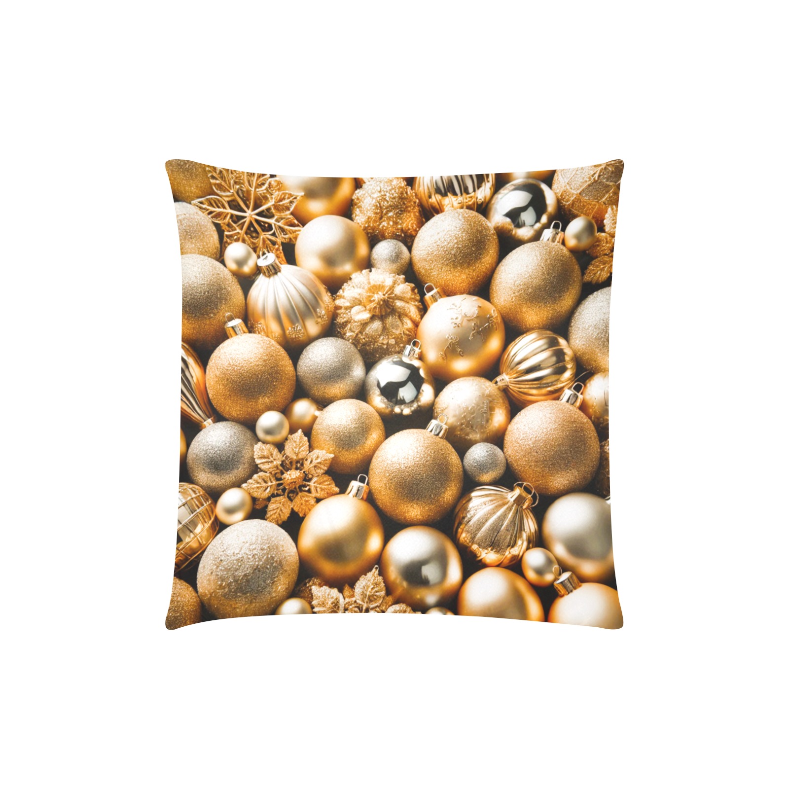 golden baubles Custom Zippered Pillow Cases 18"x18" (Two Sides)