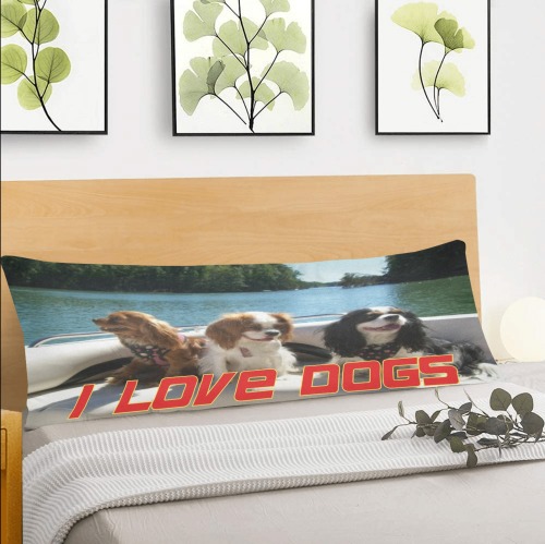 ilovedogs Bed pillow Body Pillow Case 20" x 54" (Two Sides)
