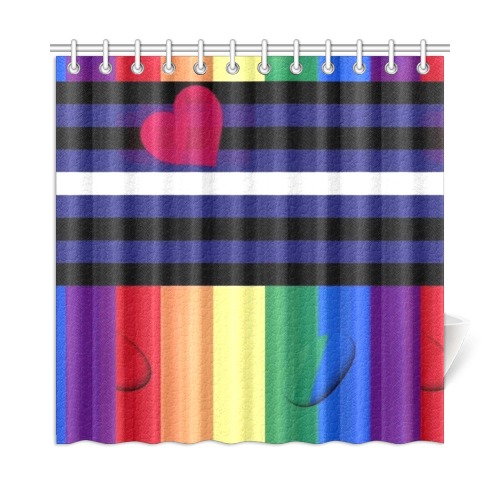Leather Pride Flag Pop Art by Nico Bielow Shower Curtain 72"x72"