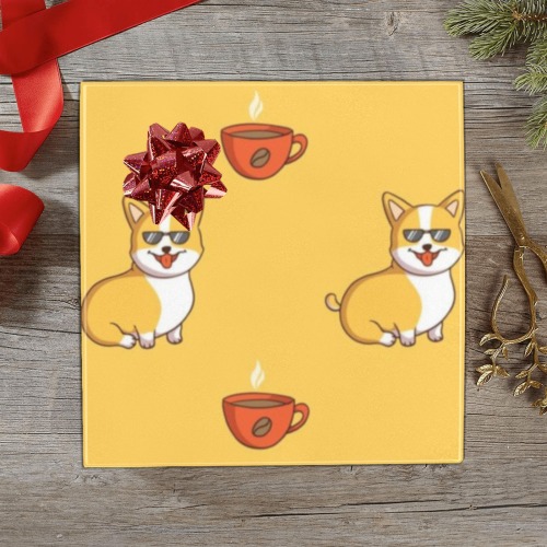 Corgi And Coffee Gift Wrapping Paper 58"x 23" (1 Roll)