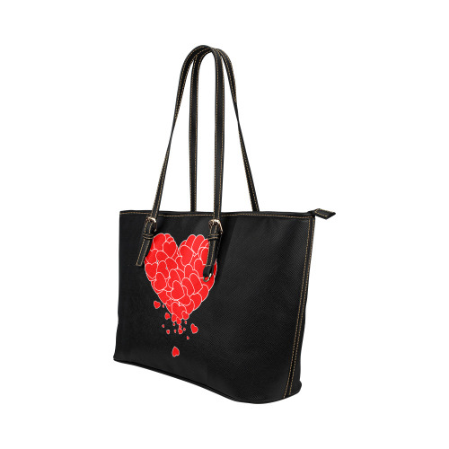 Valentine's Day - Heart Of Hearts Leather Tote Bag/Small (Model 1651)
