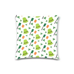 St. Patricks Day Custom Zippered Pillow Case 16"x16"(Twin Sides)