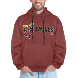 XXsmiles Maroon Hoodie Men's All Over Print Hoodie (Model H61)
