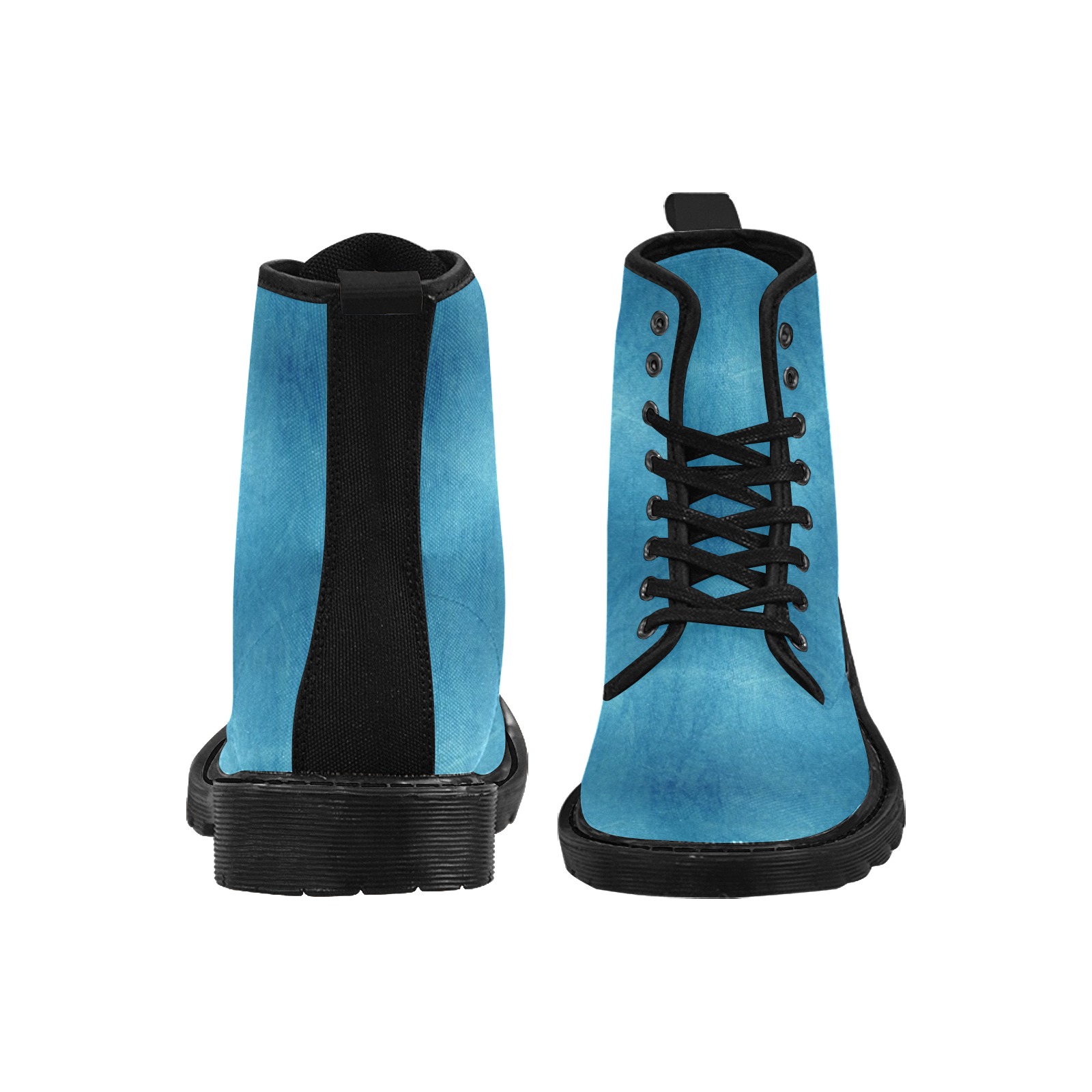 Leather Blue Light by Artdream Martin Boots for Men (Black) (Model 1203H)