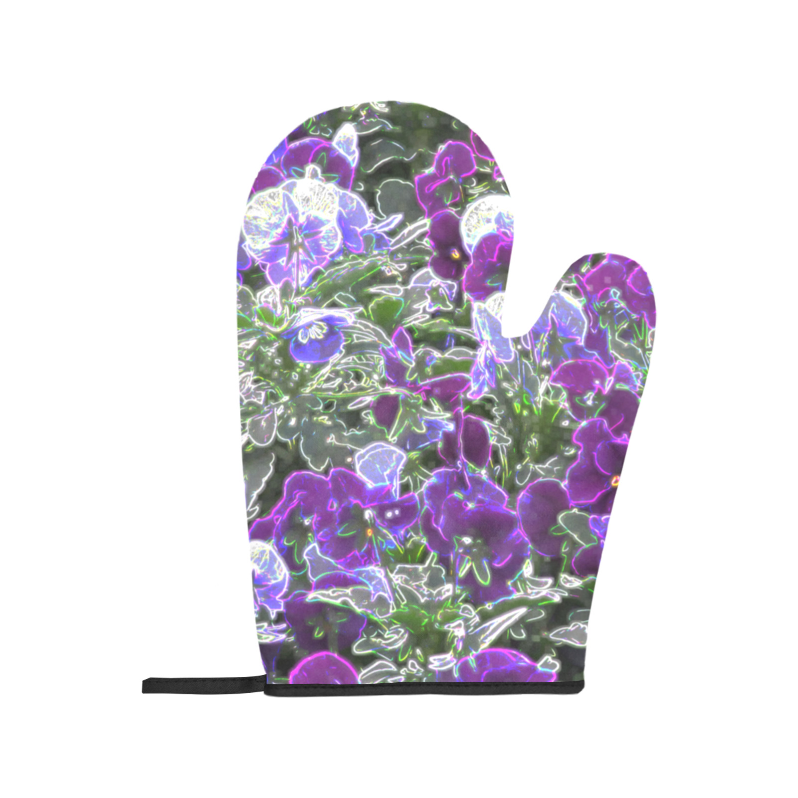 Field Of Purple Flowers 8420 Oven Mitt & Pot Holder