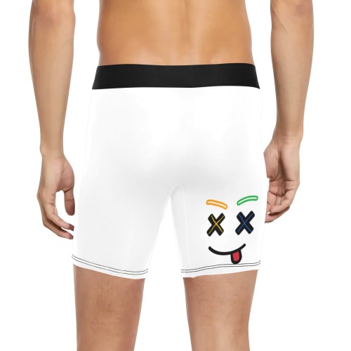 White X Face Men Underwear Men's Long Leg Boxer Briefs (Model L67)