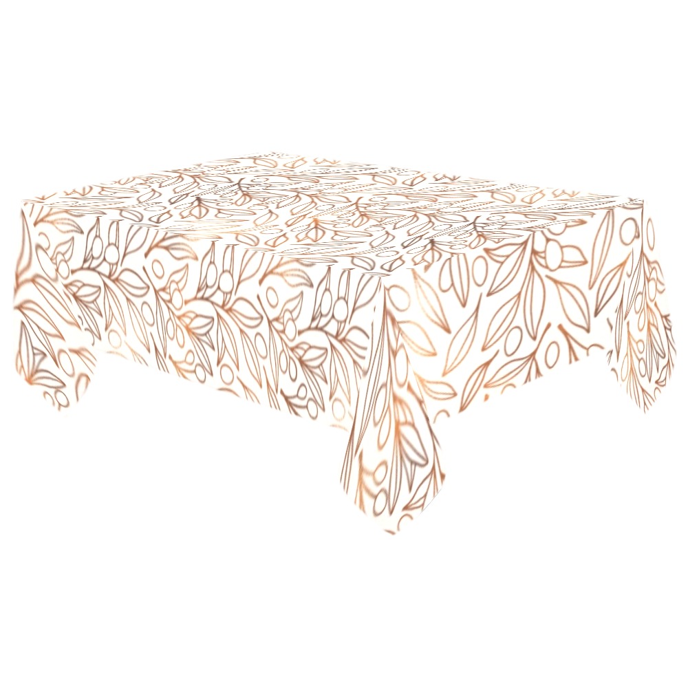 Cooper floral 01 Cotton Linen Tablecloth 60"x 104"