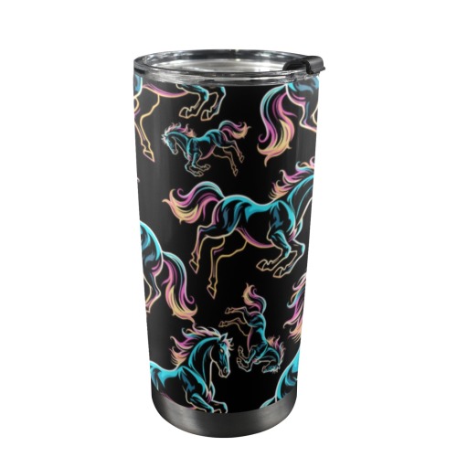 Wild Horse Neon Glitch Colors