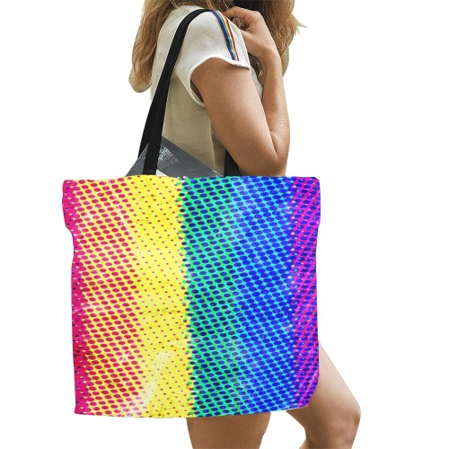 Rainbow Pride by Nico Bielow All Over Print Canvas Tote Bag/Large (Model 1699)