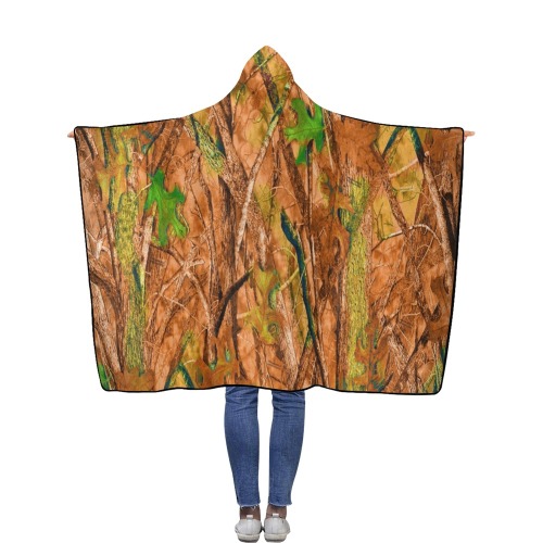 NOMON - Field to Stream to Couch - Enhanced Camo Flannel Hooded Blanket 50''x60''