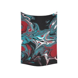 Dark Wave of Colors Cotton Linen Wall Tapestry 60"x 40"