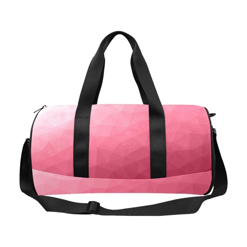 Magenta pink ombre gradient geometric mesh pattern Duffle Bag (Model 1679)