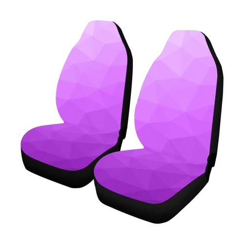 Purple gradient geometric mesh pattern Car Seat Covers (Set of 2)