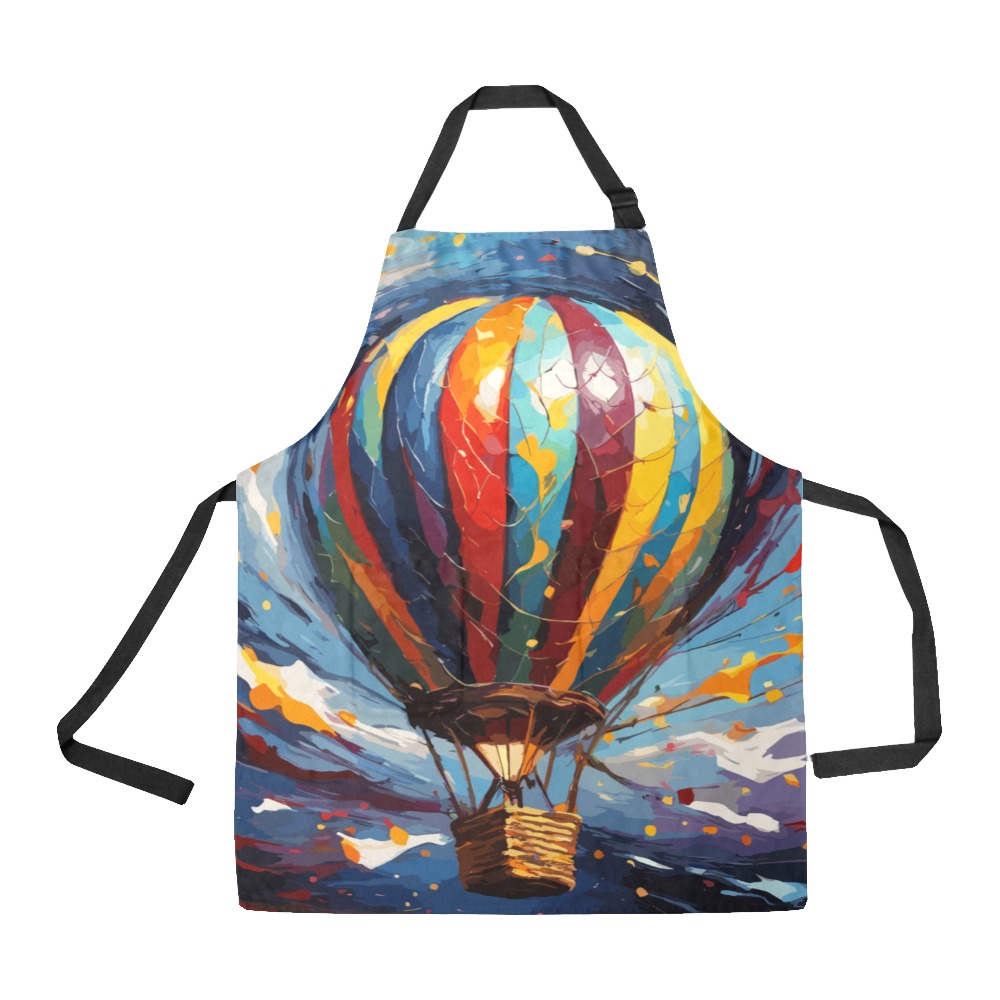 Imaginative hot air ballon beautiful colorful art. All Over Print Apron