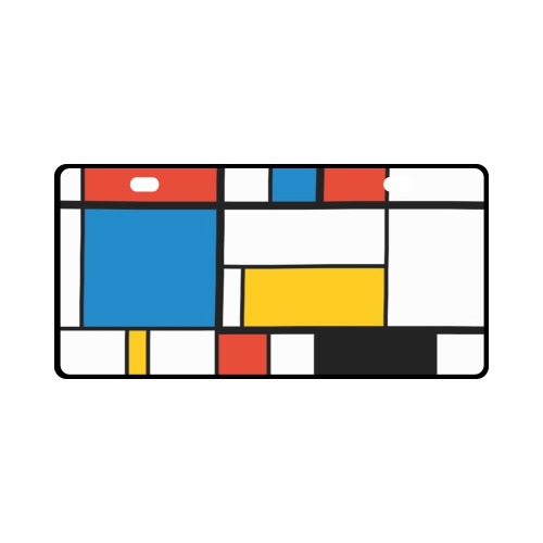 Mondrian De Stijl Modern License Plate