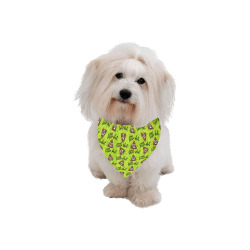 LIL LITTLE SHIT Chartreuse GREEN Pet Dog Bandana/Large Size