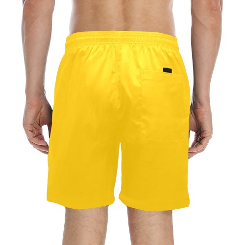 color mango Men's Mid-Length Beach Shorts (Model L51)
