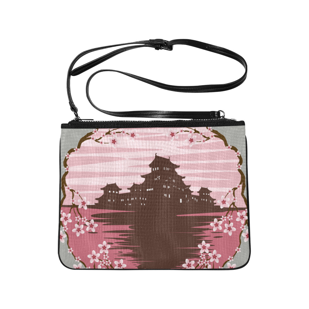 Pink Blossom Slim Clutch Bag (Model 1668)