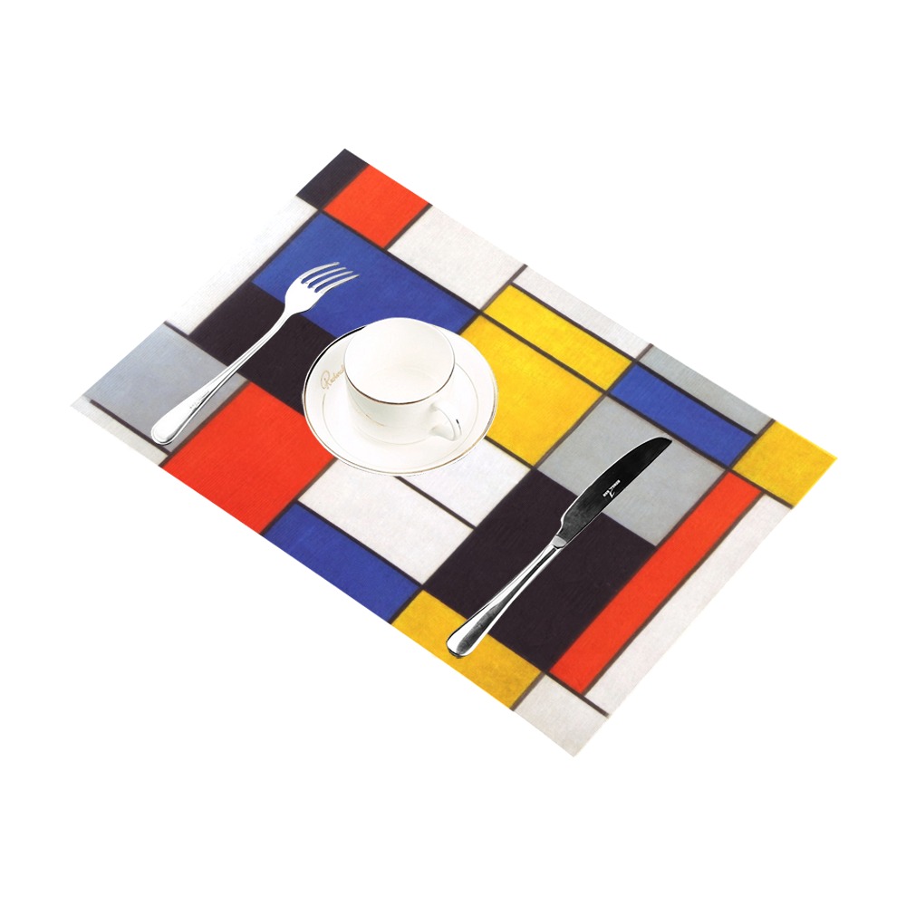Composition A by Piet Mondrian Placemat 12’’ x 18’’ (Set of 2)