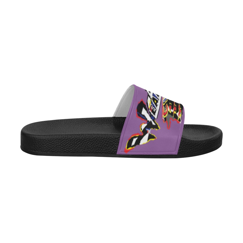 WD.WR.LOGO.PURP Men's Slide Sandals (Model 057)