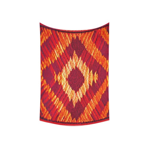abstract orange Cotton Linen Wall Tapestry 60"x 40"