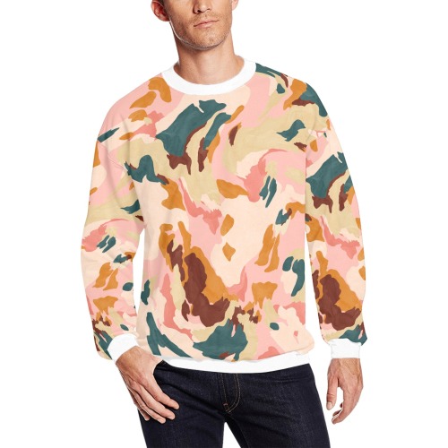 Desert colors in brush strokes All Over Print Crewneck Sweatshirt for Men (Model H18)