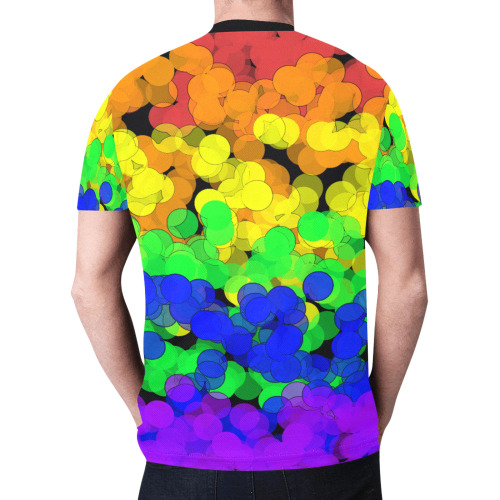 Gay Pride Bokeh New All Over Print T-shirt for Men (Model T45)