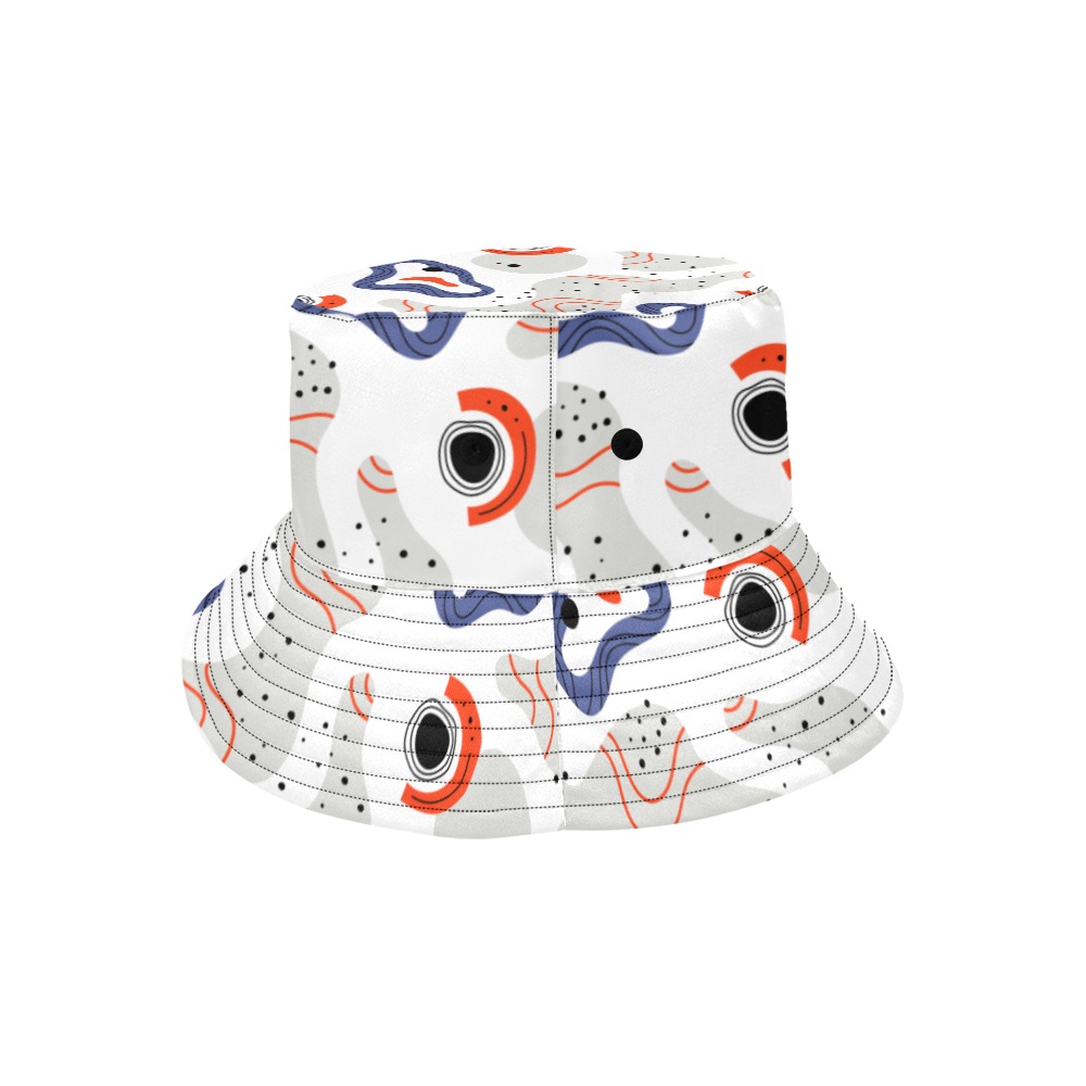 Elegant Abstract Mid Century Pattern All Over Print Bucket Hat for Men