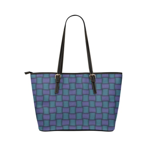 Tiled Leather Tote Bag/Small (Model 1651)