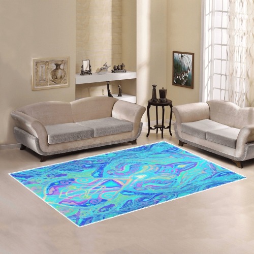 haiti 2-5 turquoise Area Rug7'x5'