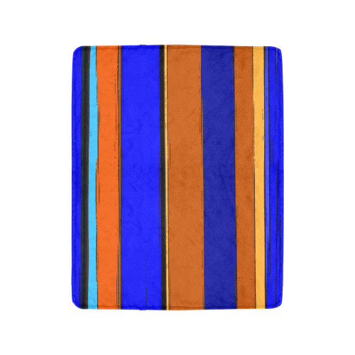 Abstract Blue And Orange 930 Ultra-Soft Micro Fleece Blanket 40"x50"
