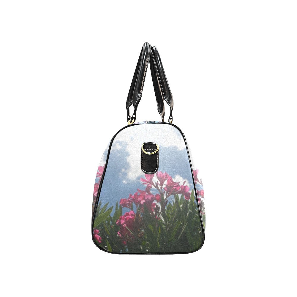 Pink Flowers And Sky New Waterproof Travel Bag/Small (Model 1639)