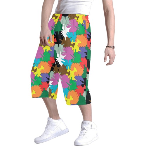 abstract hex puzzle Men's All Over Print Baggy Shorts (Model L37)