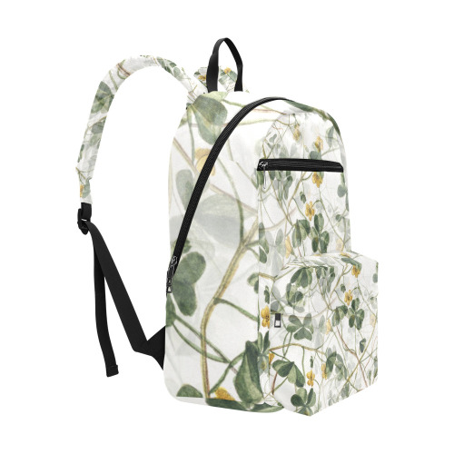Vintage Yellow Floral Clover Foliage Plant Large Capacity Travel Backpack (Model 1691)