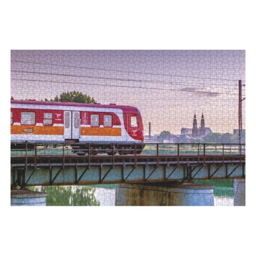 Morning Train Jigsaw Puzzle 1000-Piece Wooden Photo Puzzles