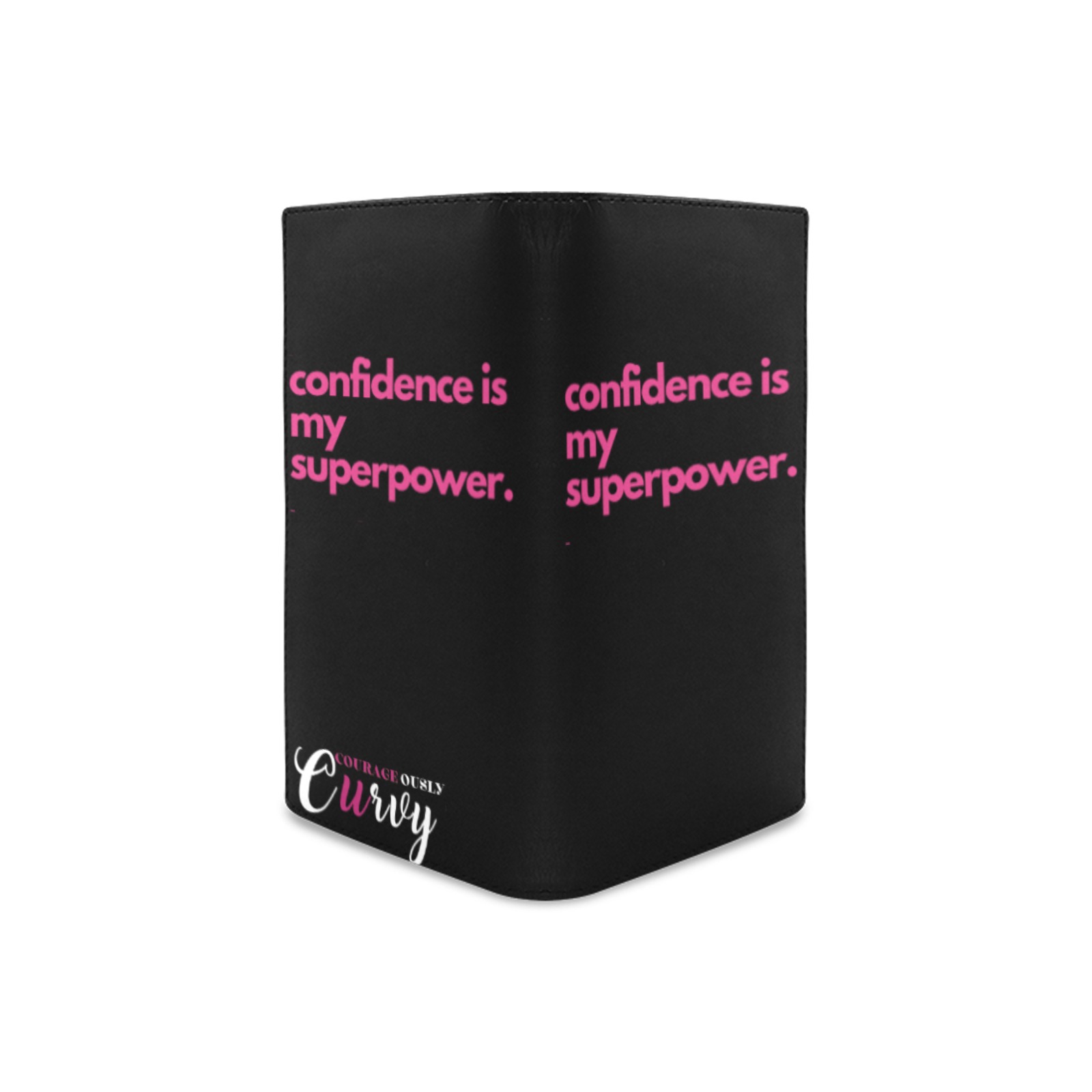 confidence is my superpower black Women's Leather Wallet (Model 1611)
