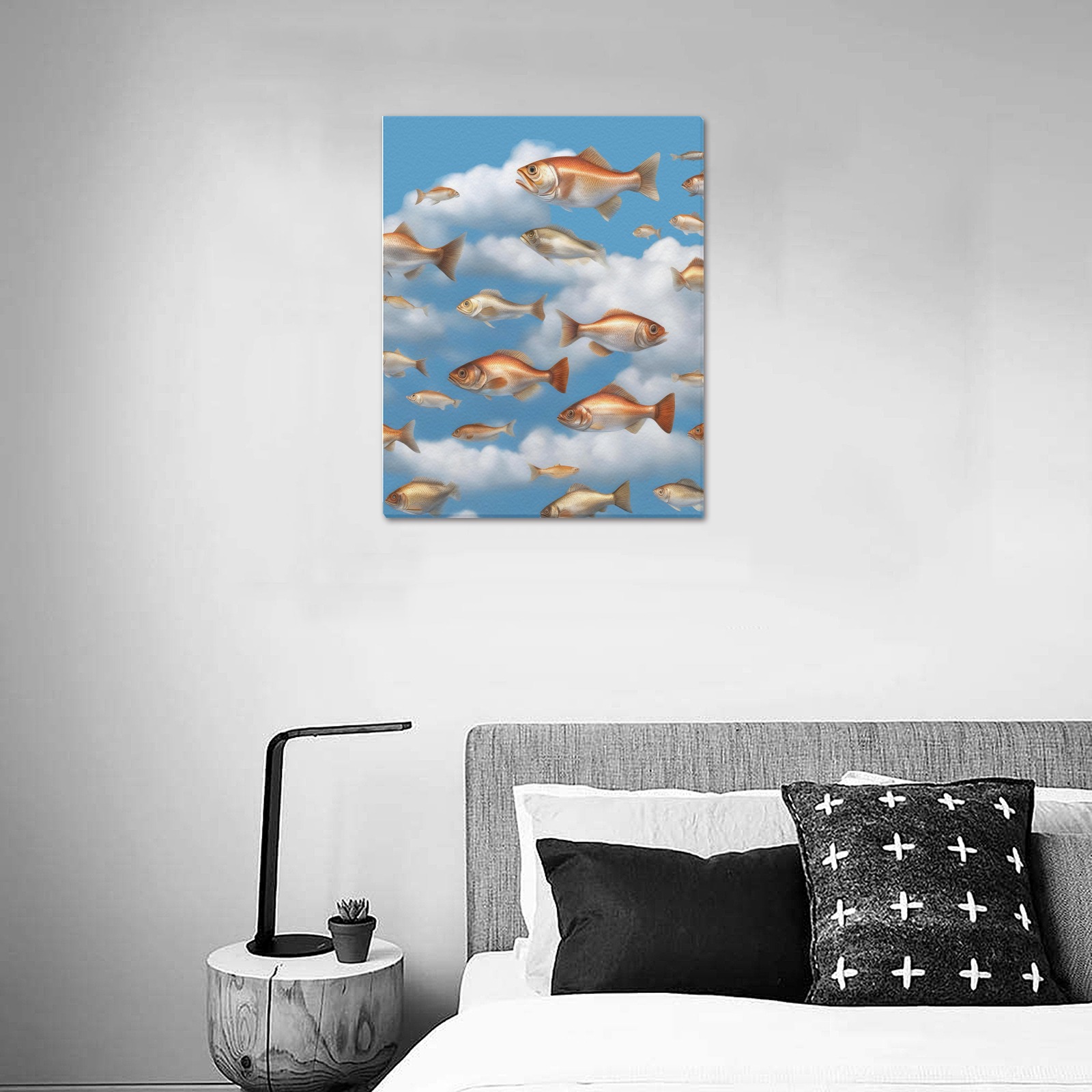 Raining Fish Upgraded Canvas Print 16"x20"
