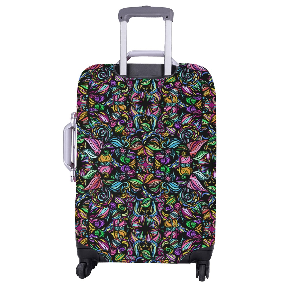 Whimsical Blooms Luggage Cover/Large 26"-28"