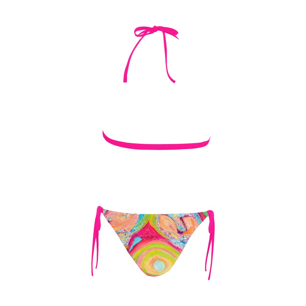 Vigor Collection Buckle Front Halter Bikini Swimsuit (Model S08)