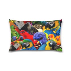 PARROTS Custom Zippered Pillow Case 16"x24"(One Side Printing)