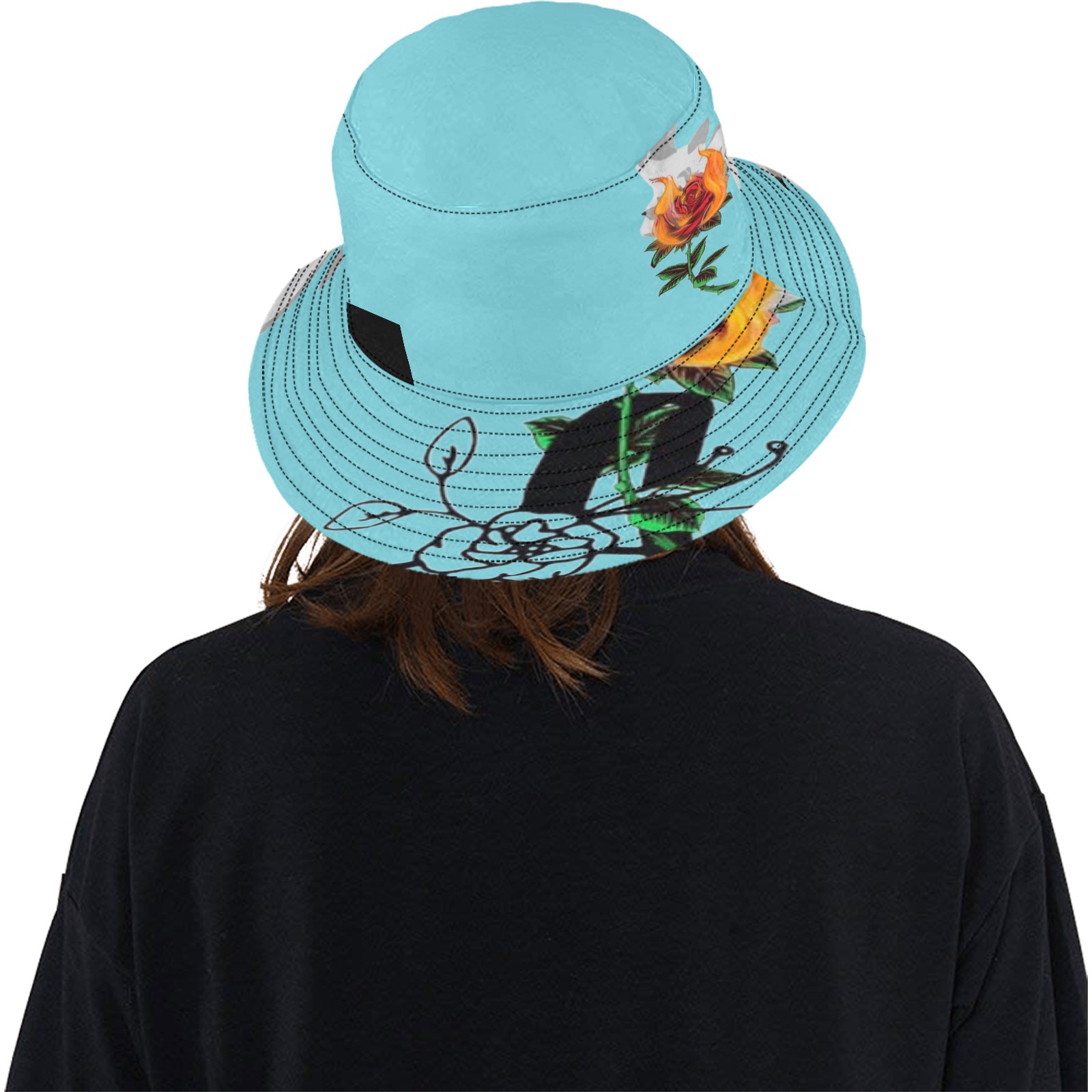 Aromatherapy Apparel Graphic Bucket Hat Light Blue Unisex Summer Bucket Hat