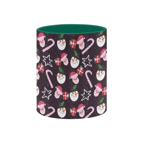 Christmas pattern design Custom Inner Color Mug (11oz)