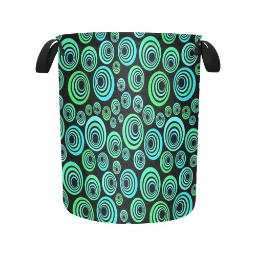Retro Psychedelic Pretty Green Pattern Laundry Bag (Large)