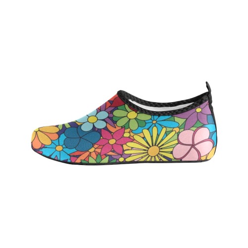 Hippy Flower Power Women's Slip-On Water Shoes (Model 056)