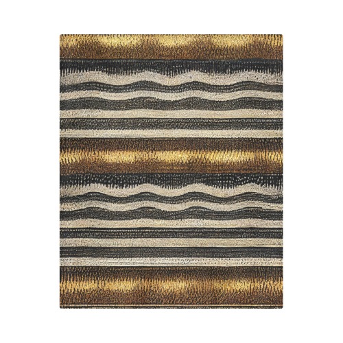 gold, silver and black striped pattern Duvet Cover 86"x70" ( All-over-print)