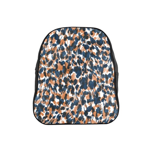 Dots brushstrokes animal print School Backpack (Model 1601)(Small)