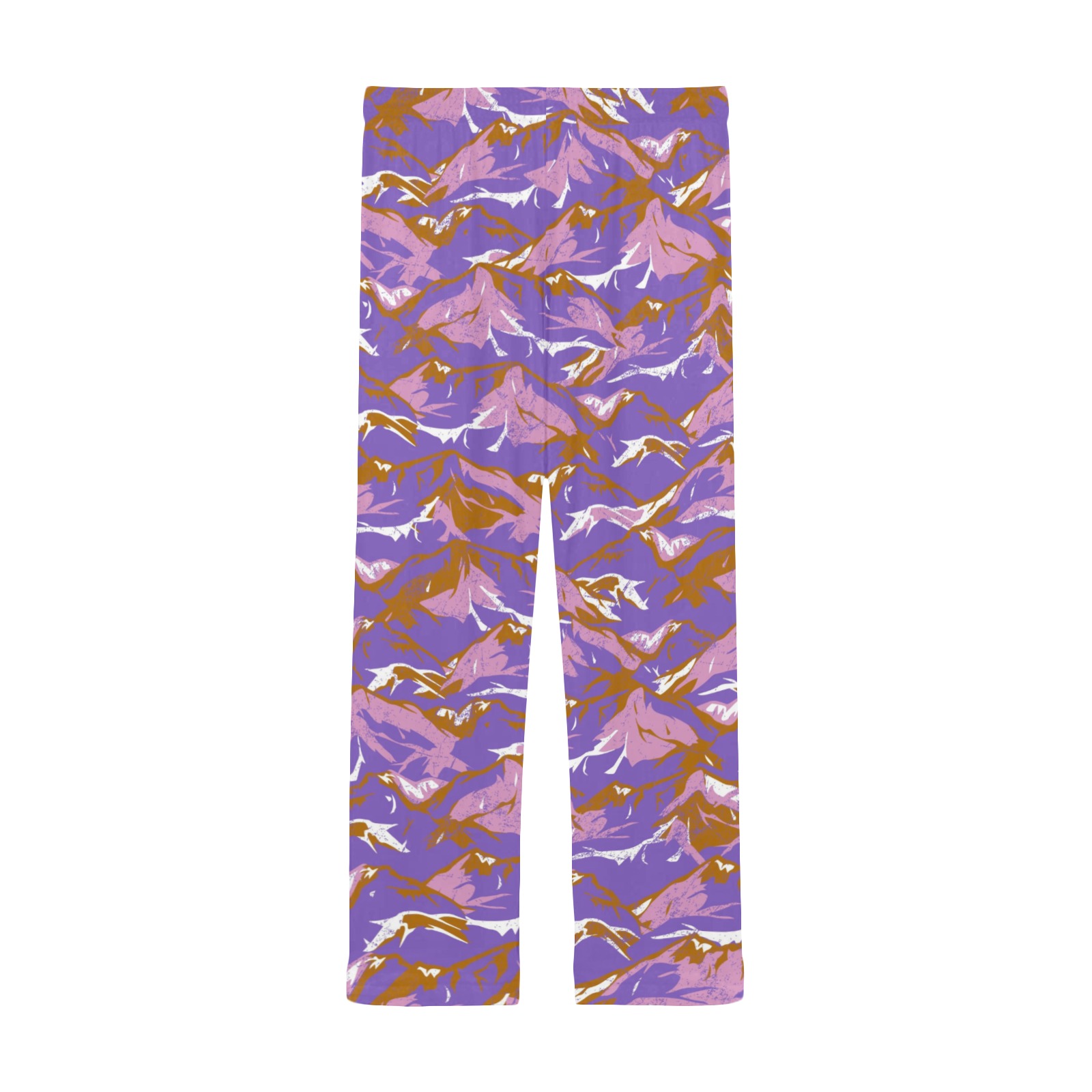 Modern lavender mountain camo Men's Pajama Trousers