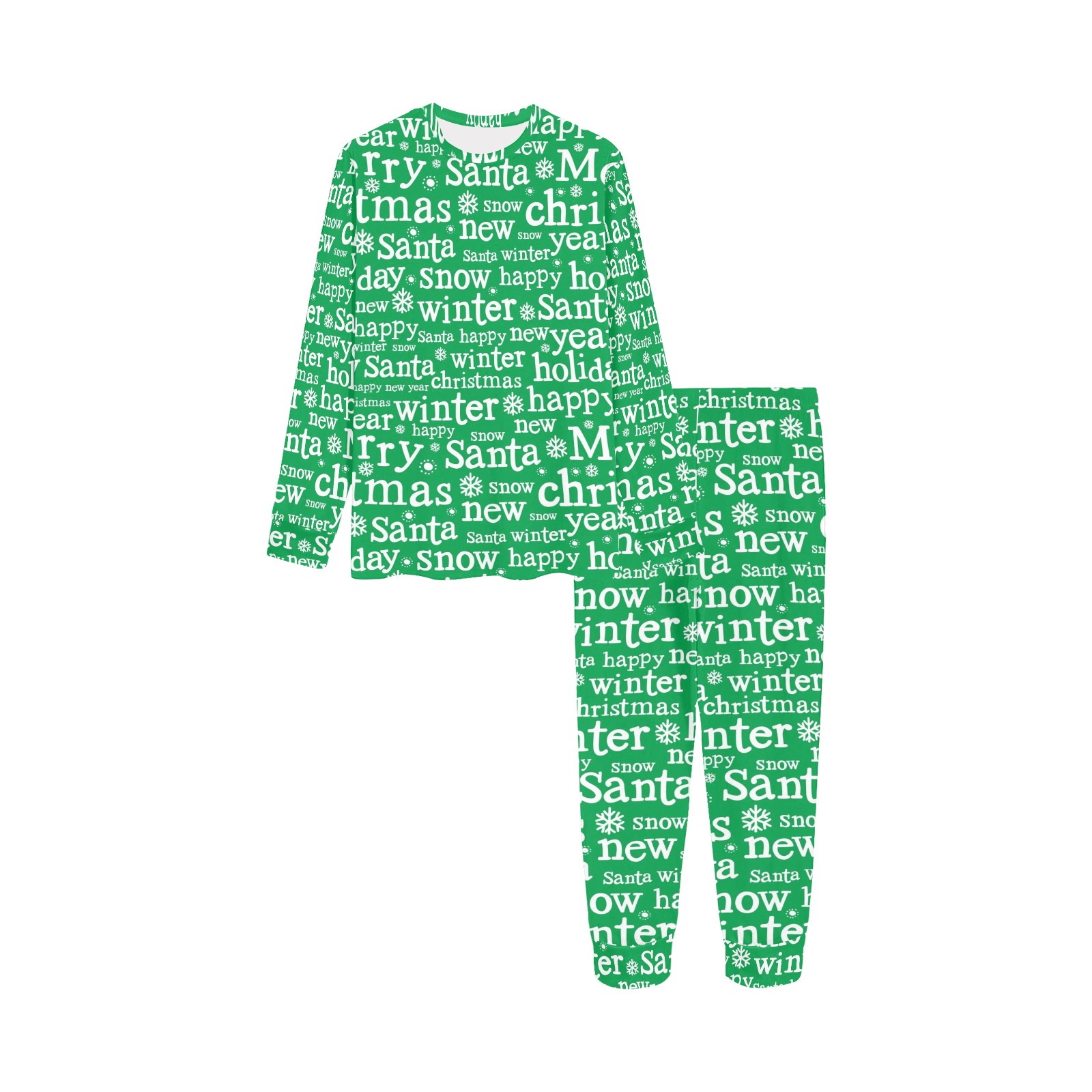 Christmas PJs for kids - Green Kids' All Over Print Pajama Set