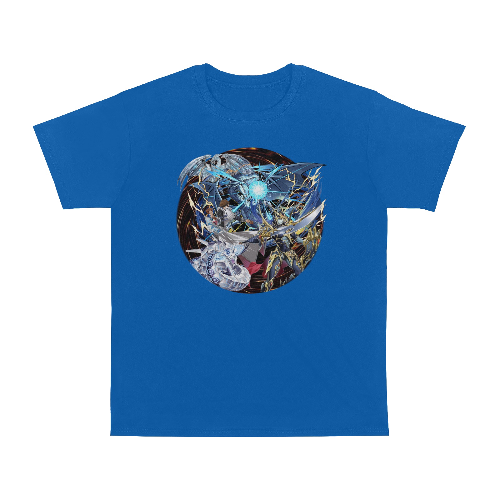 yugioh blue eyes white dragon Men's T-Shirt in USA Size (Two Sides Printing)