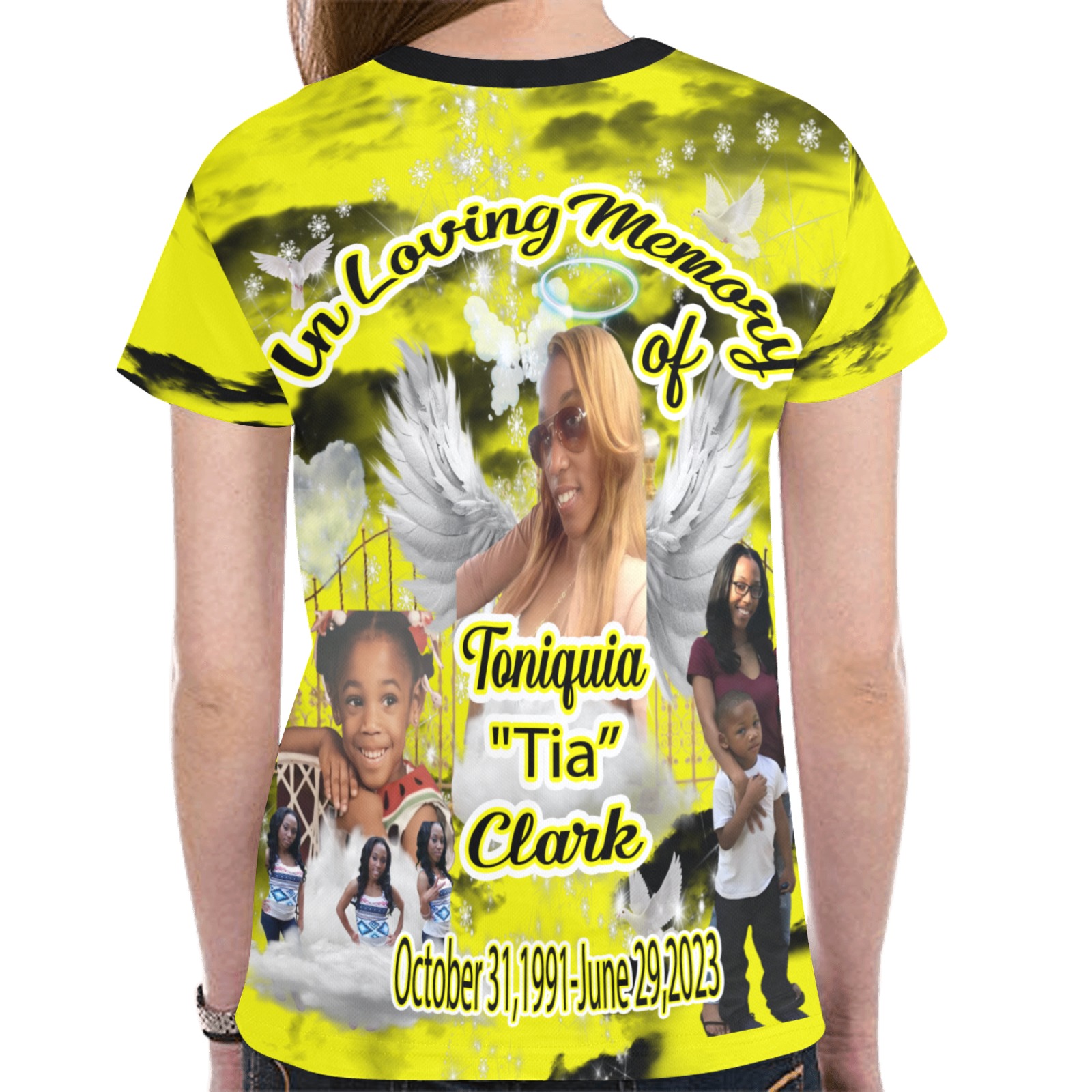 toniquia New All Over Print T-shirt for Women (Model T45)